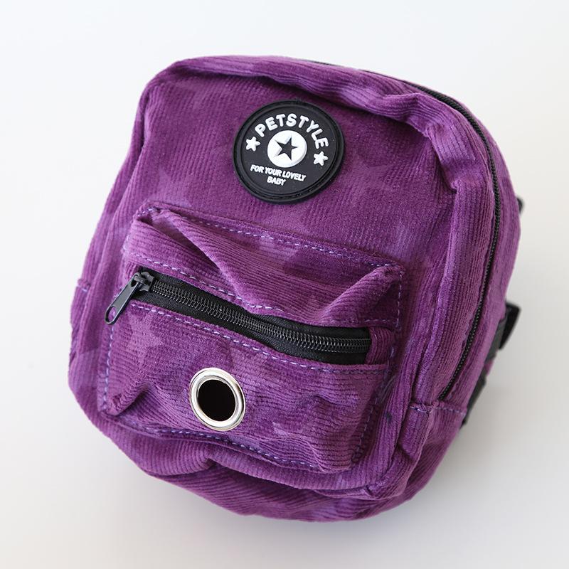 Autumn Winter Pet Mini Backpack Outdoor Puppy Animal Dog Self Carrier School Bag With Poop Bag Dispenser Walking Snack Travel