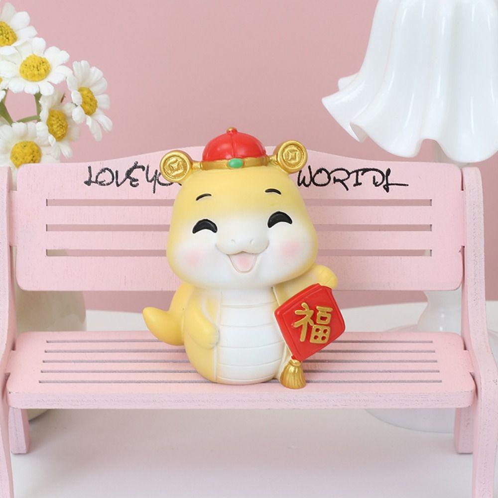 Small Zodiac Snake Figurine Cute Mini Snake Ornament  New Year Decoration Gifts