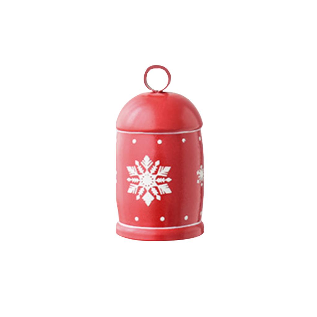 Wrought Iron Open Christmas Bell Hand Crank Can Ring Large Bell Christmas Tree Decoration Pendant