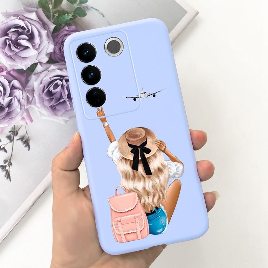 For Vivo V27 Case Vivo V27e V2237 Cute Fashion Painted Cover Soft Silicone Phone Case For Vivo V27 Pro V 27 V27e Back Cover Bags