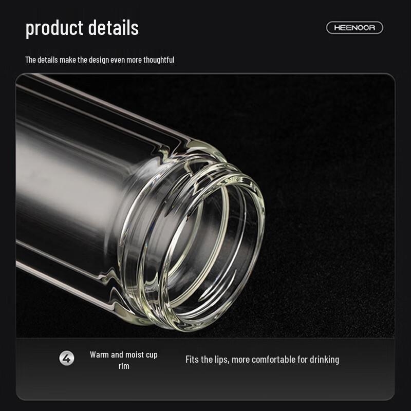 Xinuo XN-1956 Double-Wall Glass Bottle with Filter