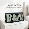 Battery Operated Large LCD Screen Digital Alarm Clock with Integrated Temperature Monitoring Snooze Function for Desktop