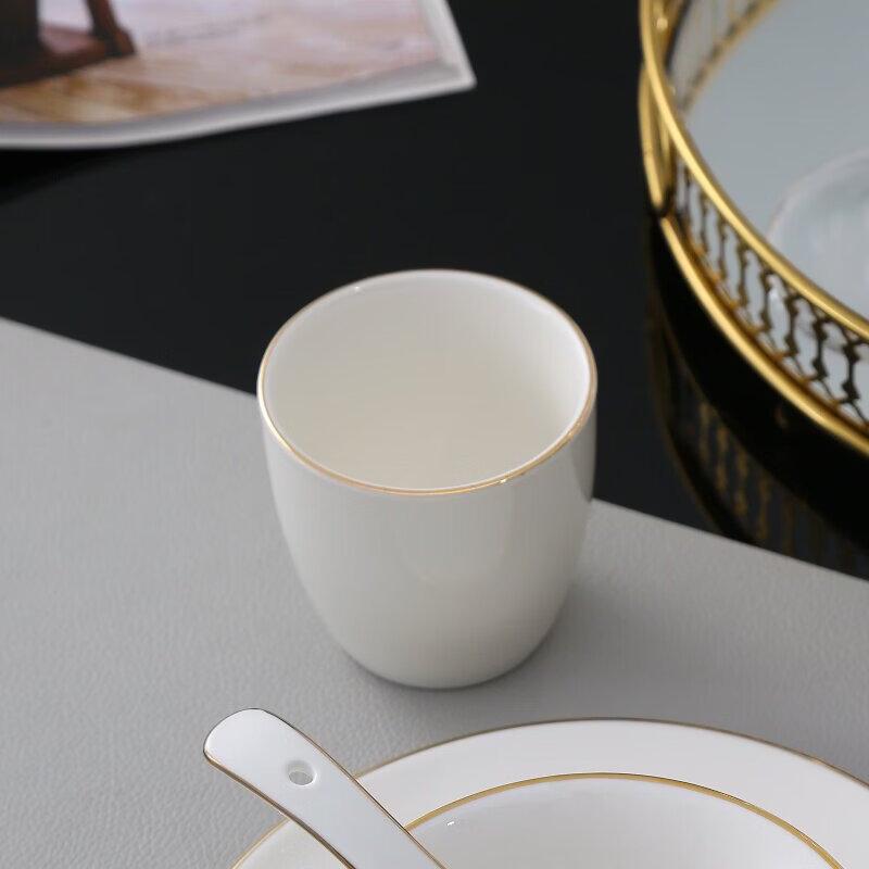 Gold-Rimmed Hotel Tableware