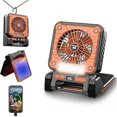 Outdoor Portable Solar Fan – Multi-Functional Folding Tent Lamp, Camping Fan & for Hiking, Travel & Outdoor Adventures