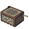 Wooden Hand Crank Music Box 8 Note Mechanism Harry Potter Theme Melody Vintage Craft Decoration Gift for Kids Adults Birthday
