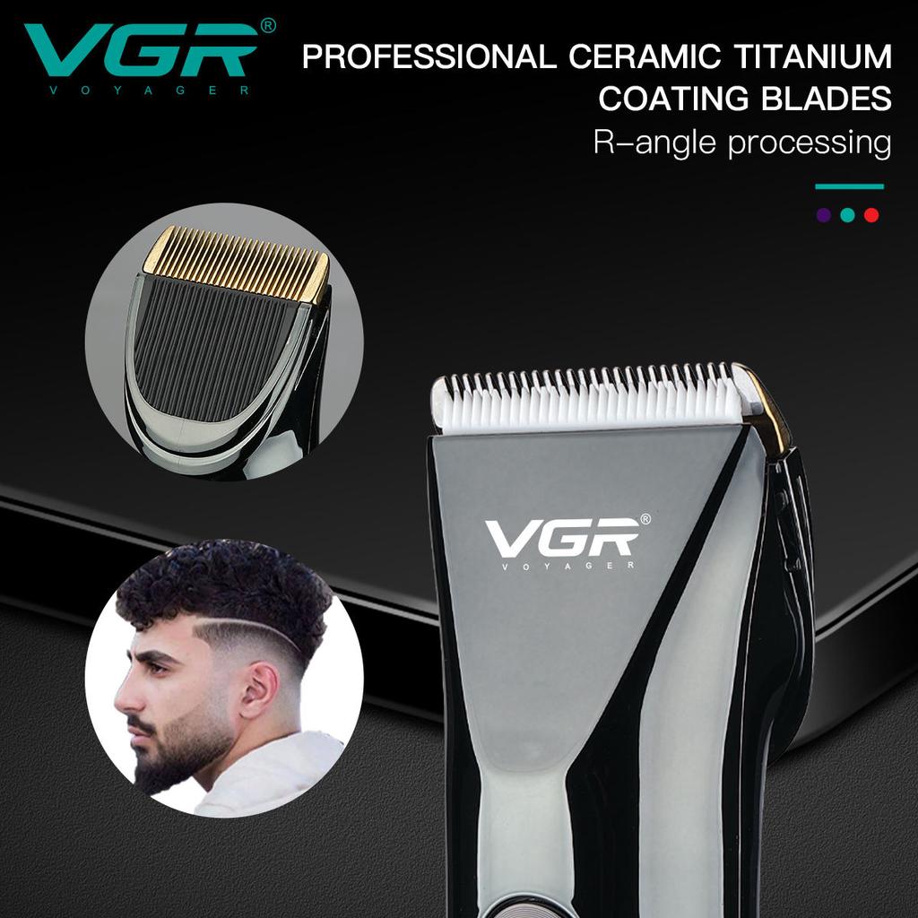 VGR V-661 New Hair Clipper with Metal Body Hair Trimmer for Home Use Carving Pusher High Battery Life Oil Head Clipper Electric Home Razor Shaver