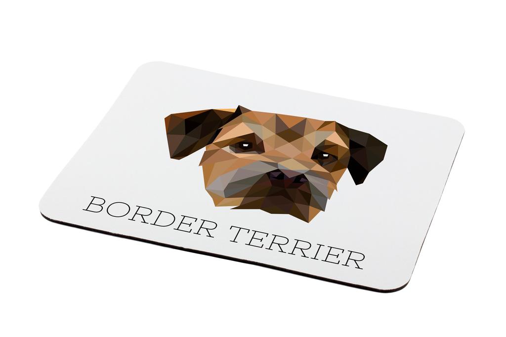 Border Terrier -Geometryczna Podkładka Ze Zdjęciem I Napisem Pod Mysz Art-Dog