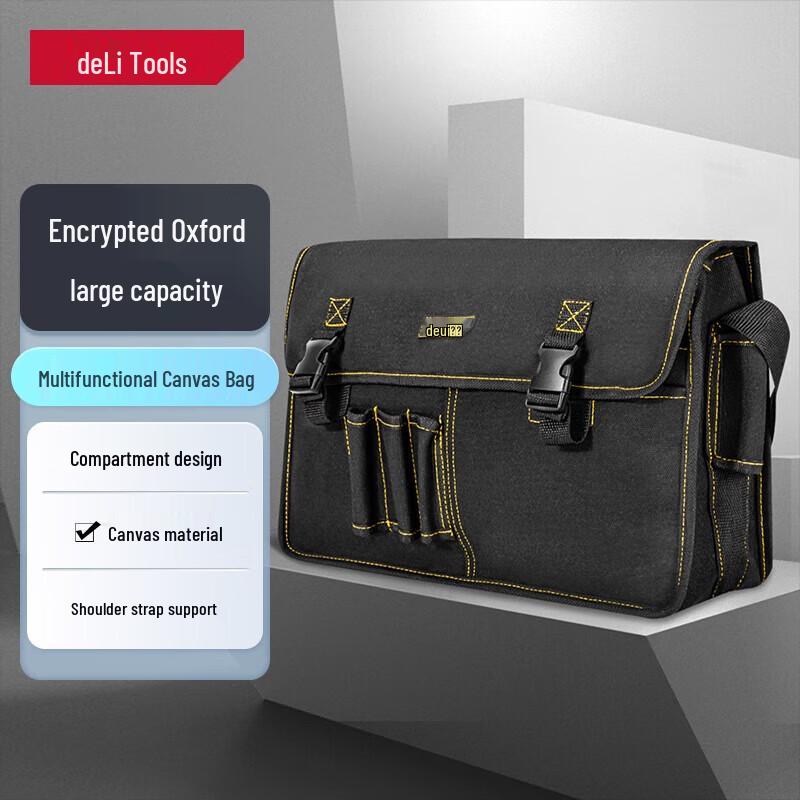 Deli Reinforced Oxford Canvas Tool Storage Bag CN plug (adapter included)
