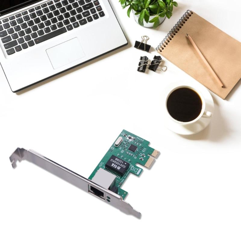 Gigabit PCIe Ethernet Networking Card RTL8111H Chip RJ45 LAN Port PCIe X1 Installation Networking Card 10/100/1000Mbps