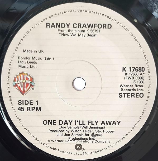 

7inch Record RANDY CRAWFORD - One Day I ll Fly Away K17680 Warner Bros. Re 1980 UK Soul/Funk Used