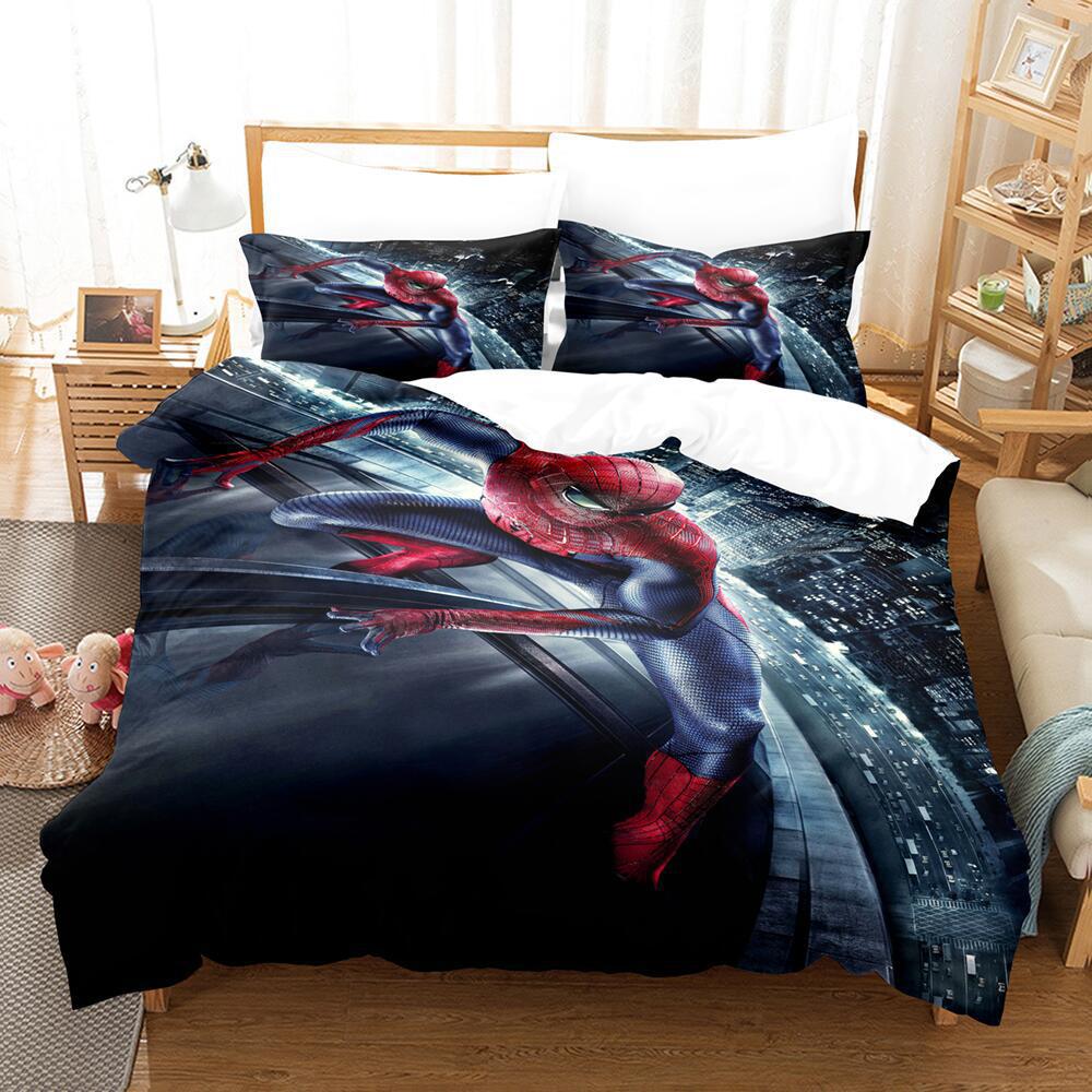 Bedding Three-Piece Set 3D Digital Cartoon Animation Microfiber Duvet Set