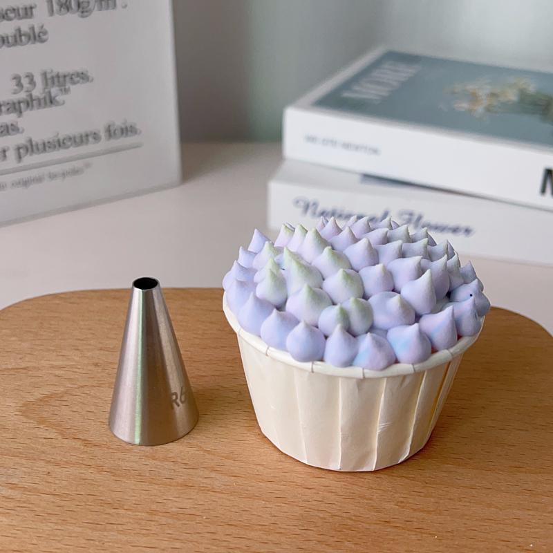 1A 12mm Heart-Shaped Writing Piping Tip for Cream Puffs and Cakes, 304 Stainless Steel