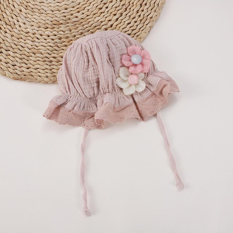 Baby Girl Sun Hat With Butterfly Bow Cotton Sunshade For Spring And Summer