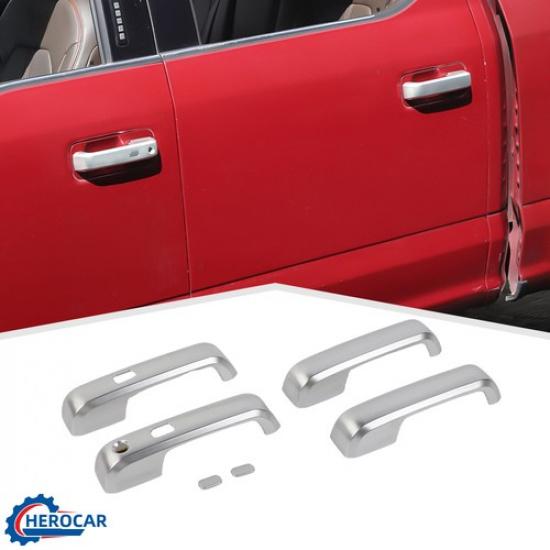 4 STÜCKE Für 2015-20 FORD F-150 Außentürgriff-PanelABDECKUNGEN Silber Zubehör