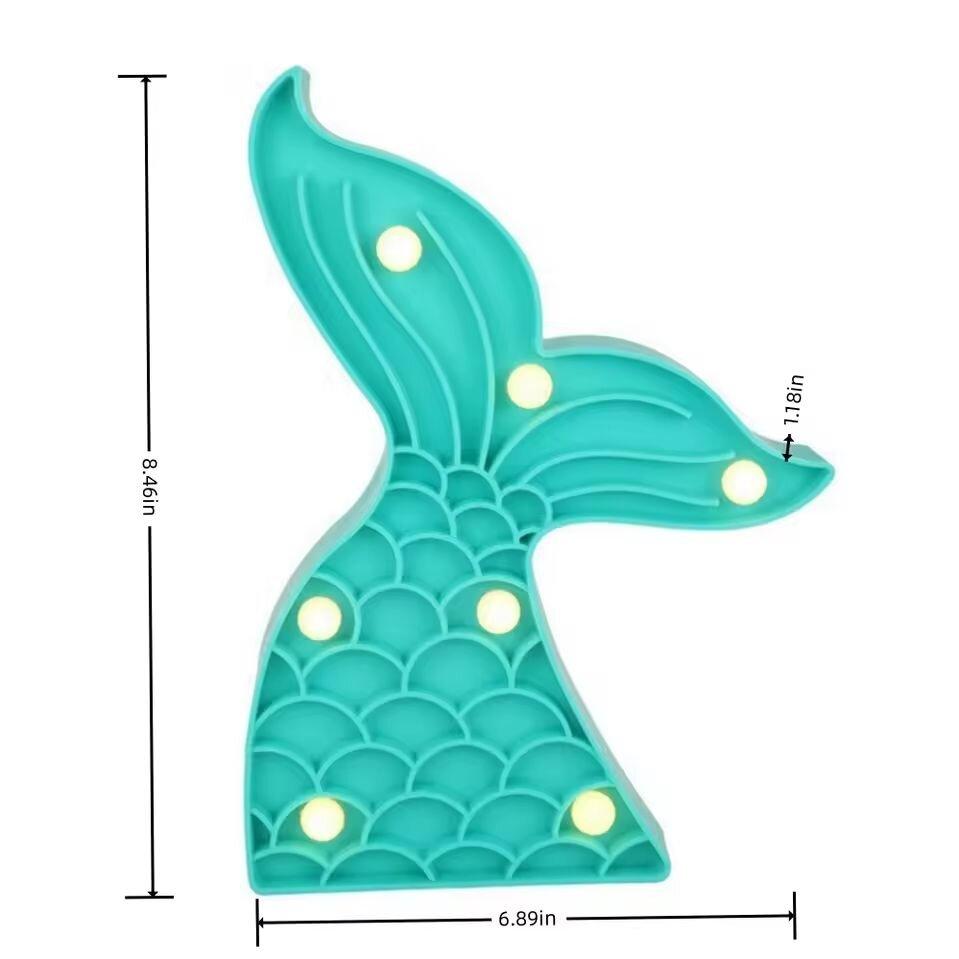 1 STK Kreative LED-förmige Wandleuchte Batteriebetrieben Nachtlicht Innen Dekorationsleuchten Für Schlafzimmer Tisch Strandparty & Fotografie