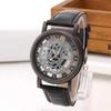 Fashion Skeleton Men's Watches Quartz Leather Bracelet Strap Wristwatch Fashion Business Watches Men's Gifts Wholesale Available