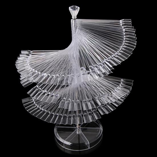 Nail Color Display Card Smooth Edge Polish Long Lasting Excellent Clear Gel Displaying Stand for Salon