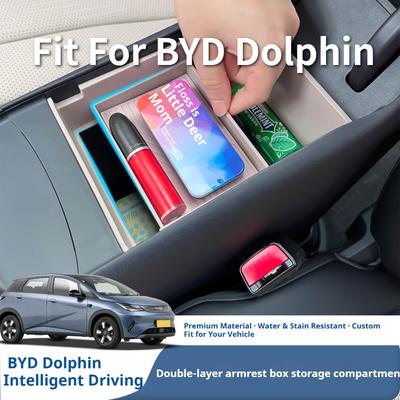 Fit For BYD Dolphin 2025 Car Smart Driving Version Armrest Storage Box Organizer Modified Interior