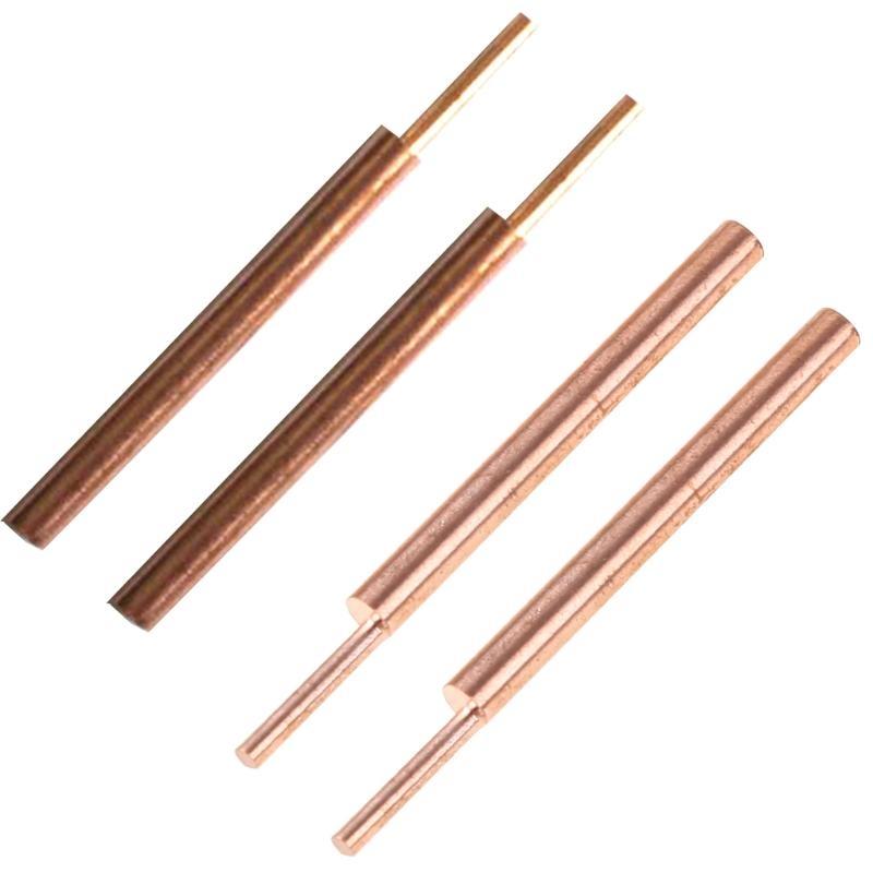 2 Pieces 18650 Battery Alumina Copper Electrode for Head for Polymer Battery Lithium Battery Electrical Work Wear Resist