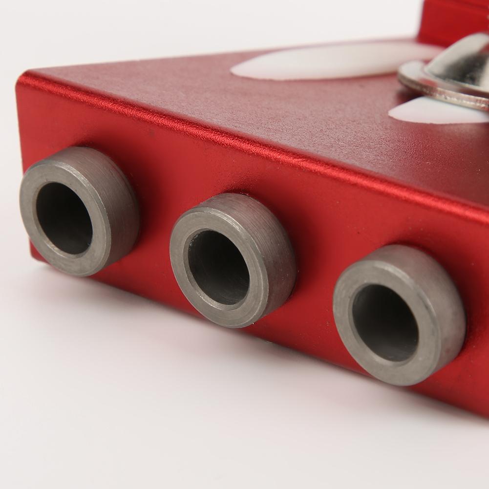 Woodworking Hole Punching Tool Hole Drill Aluminum Alloy Household Woodworking Hole Punch Tool Red/Blue