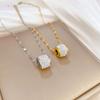 Small Waist Full Diamond Minimalist Furnace Real Gold Necklace Women'S Collarbone Chain Accessories
