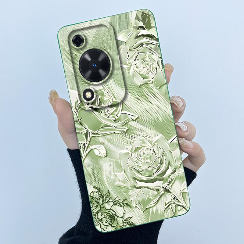 For Huawei Nova Y72 Phone Case Fashion Simplicity Flower Matte Silicone Shell For Huawei Nova Y72S Y63 Y 72 Back Cover Housing