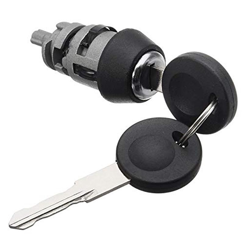 Car Ignition Switch Lock Cylinder with 2 Keys for VW Golf Beetle Transporter T4,Heavy Duty Steering Column Starter Switch Keyed Alike Lock Barrel