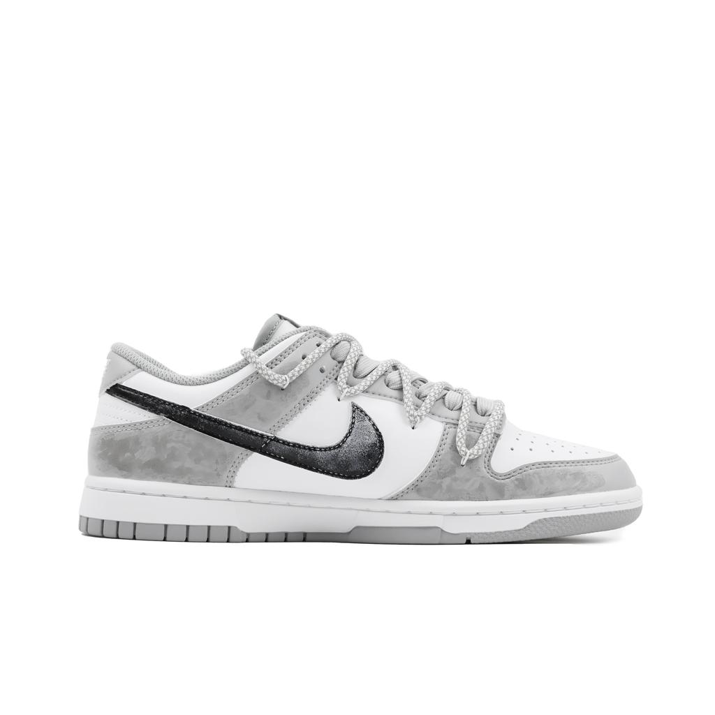 Nike Dunk Black White, Mist, Classic, Popular, Versatile Coverage Balance Abrasion Resistant Slip Resistant Low Top HF5441-105(Team384-BOX)