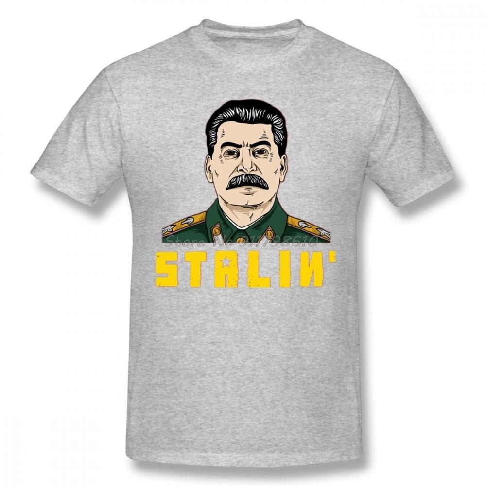 Stalin Cartoon Unisex tričko Velké velikosti s výstřihem do O Bavlna Vlastní tričko s krátkým rukávem Unisex trička Harajuku Streetwear