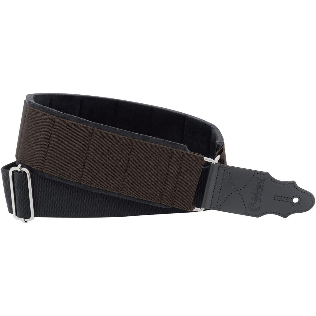 STRAPS Guitar 7cm Elastic Brown RightOn! Strap, Wide, 112-140cm Long,