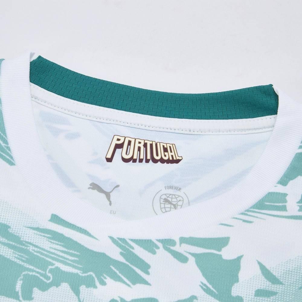 Men's Puma Portugal Long-Sleeved Away Jersey 'Puma White-Green Lagoon'