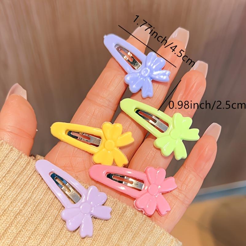 Cute Candy Color Hair Accessories Set, Flowers And Bows with Bright Colors, Suitable for Women'S Daily Life, Braiding Hair, Frizzy Hair, Bangs Clips,