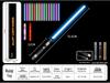 Dual RGB 15-Color Metal Lightsaber Toy - Star Wars Force Laser Sword for Dueling