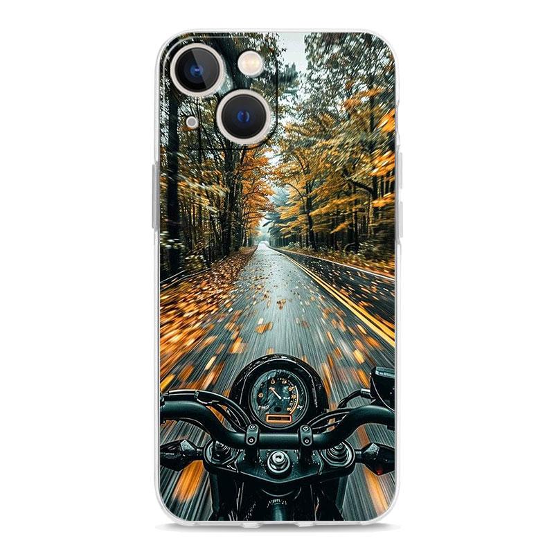 Phone Case For iPhone 17 Air Cases iPhone 16 15 12 13 14 Pro Max SE 7 8 Plus iPhone11 Clear Soft Cover Cool Motorcycle