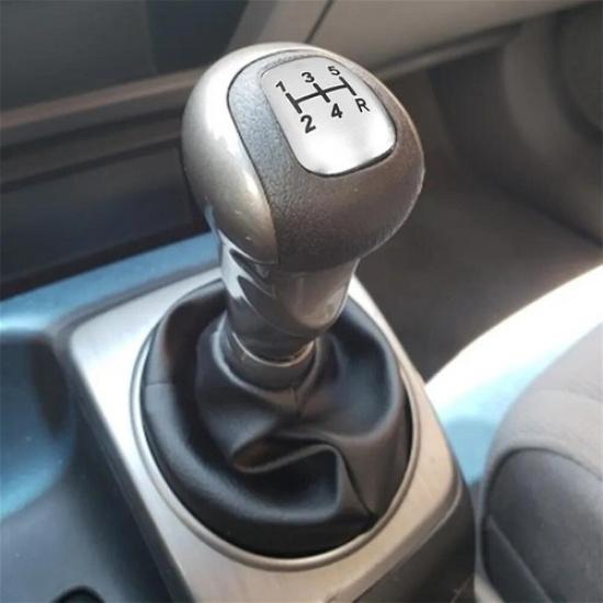 Silver Manual 5-Speed Gear Shift Knob Lever Gaitor Boot For Honda Civic 2006-11
