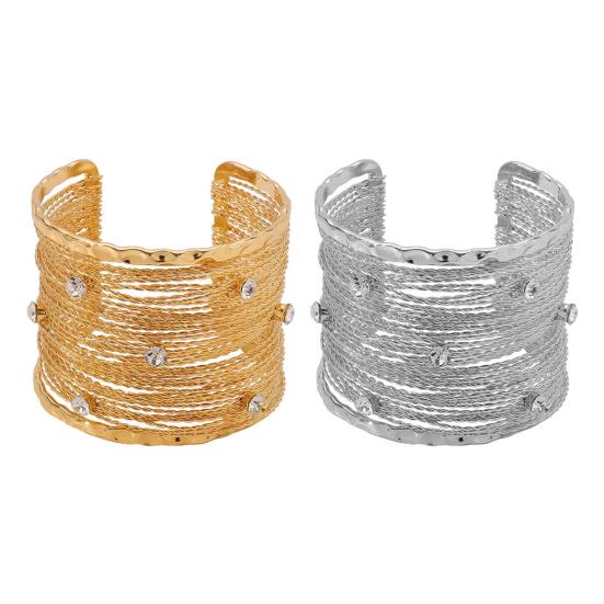 Women Boho Bracelet Multi-Layer Open Bracelet Adjustable Cuff Bracelet