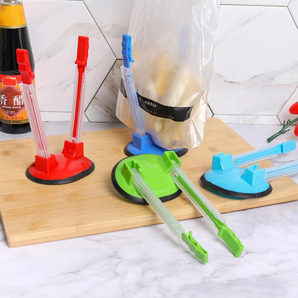 Adjustables Non Slip Food Storage Bag Holder Fresh-Keeping Freezer Bag Support Reusable Fresh-Keeping Baggy Rack Kitchen Supply