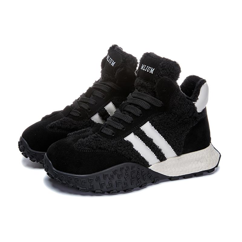 Fashion AIYUQI Female Boots Winter Women Sneaker Shoes Genuine Leather Platform Dexun Shoes Women Color Matching Women Winter Shoes