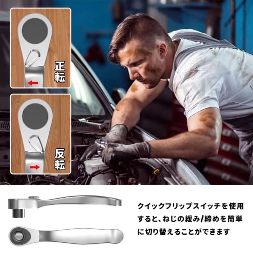 TVETE Mini Ratchet Wrench, 6.35mm Ratchet Handle, Multi-Function Offset Screwdriver, Right-Angle Ratchet, Household Wrench, Cool Gadget, 72-Tooth Ratc