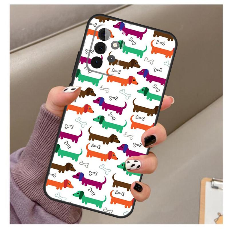 Jezevčík Teckel Dackel Pouzdro pro psa Pro Samsung Galaxy A51 A71 A12 A22 A32 A42 A52 A72 A50 A70 A21S A52S A03S Kryt na telefon