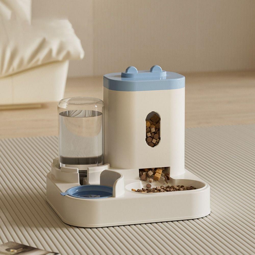 

2-in-1 Dog Bowl with Water Fountain Pet Accessories Practical Pet Automatic Feeder синій