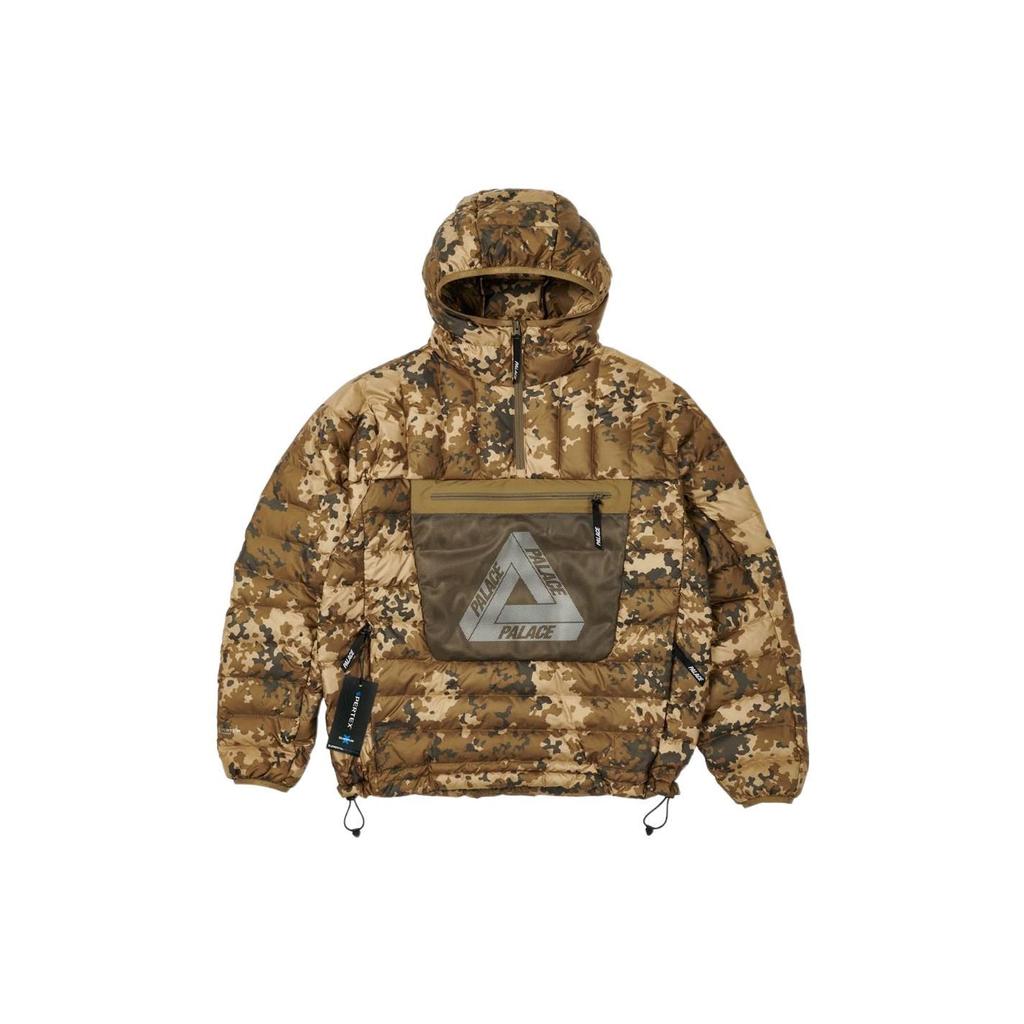 Palace Pertex Q-Lite Down Jacket Brown Moss Camo Men Outerwear Multi-Color P22JK055