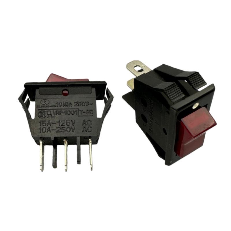 Illuminated Rocker Switch RF-1001-BR, 3-Pin, 2-Position, 10A