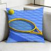 Sport Tennis Racket BALL Square DoubleSided Printed Pillow Case Bedroom Bedside Pillow Sofa Cushion Cover Gift