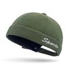 Fashion Letter Print Beanie Hats Men Docker Cap Skullcap Retro Brimless Hip Hop Hats Cotton Adjustable Spring Landlord Hat