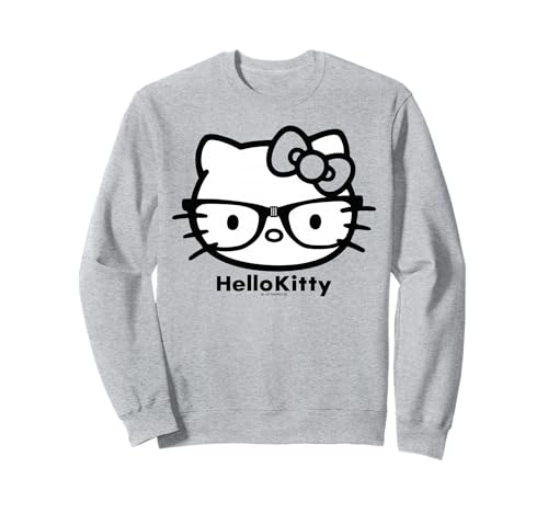 Hello Kitty US Design Face Glasses Sweatshirt