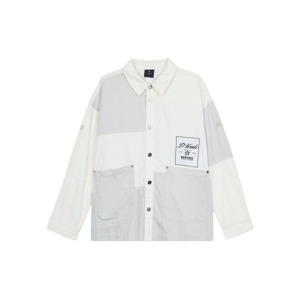 Li Ning Denim Jackets Men's Ivory Stone Gray Lapel Moderate Other AFDT515-2