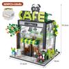City Street View Building Blocks Set DIY Brick Flower Coffee Shop MOC Camping Tent Model Architecture Figures Toys for Kids Gift