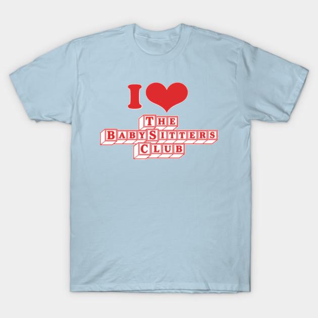 Asian Size Men Black Print T-shirt I Love The Babysitters Club No-Cut Print Cotton Tshirt