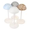 1 stk. Paryk Blonder Stand Bærbar Paryk Holder Stande Skridsikre Paryk Hovedholdere Robust Plastik Paryk Hoved Stand
